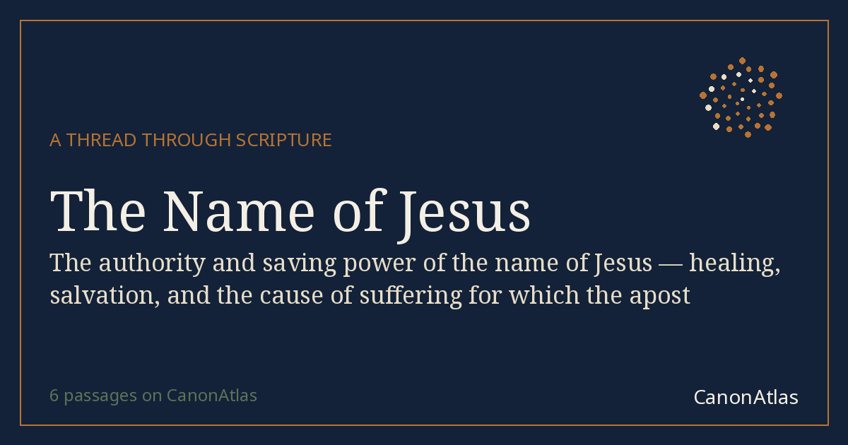 The Name of Jesus — CanonAtlas