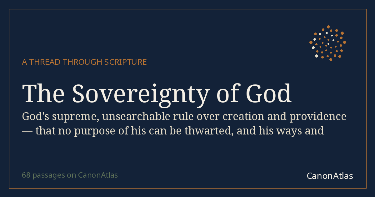 The Sovereignty of God — CanonAtlas