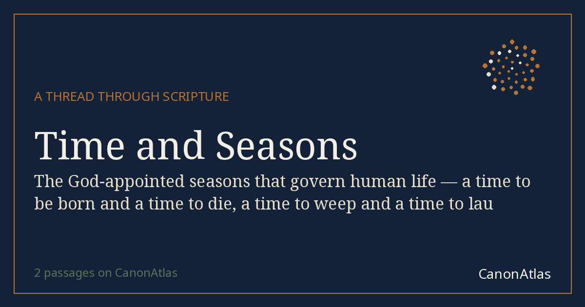 Time and Seasons — CanonAtlas