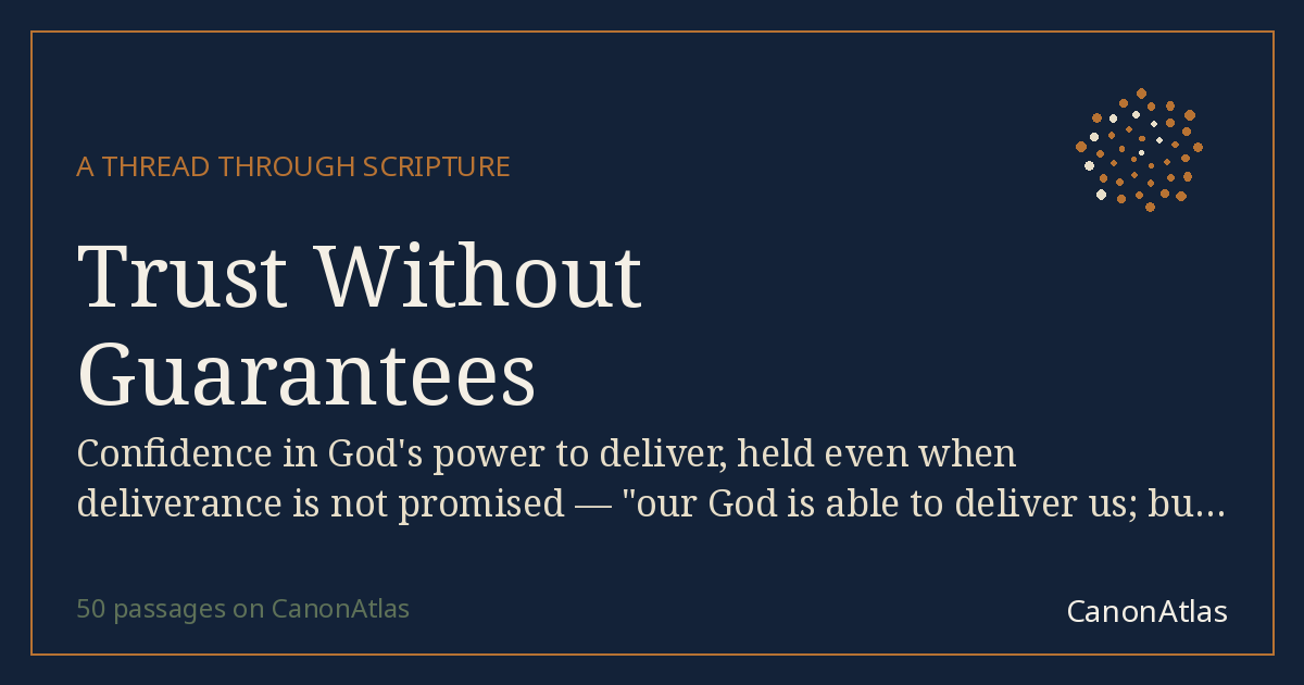 Trust Without Guarantees — CanonAtlas