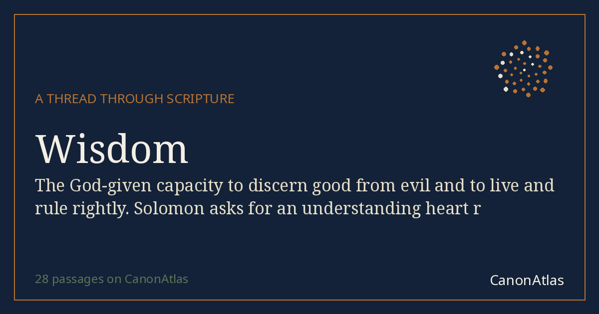 Wisdom — CanonAtlas