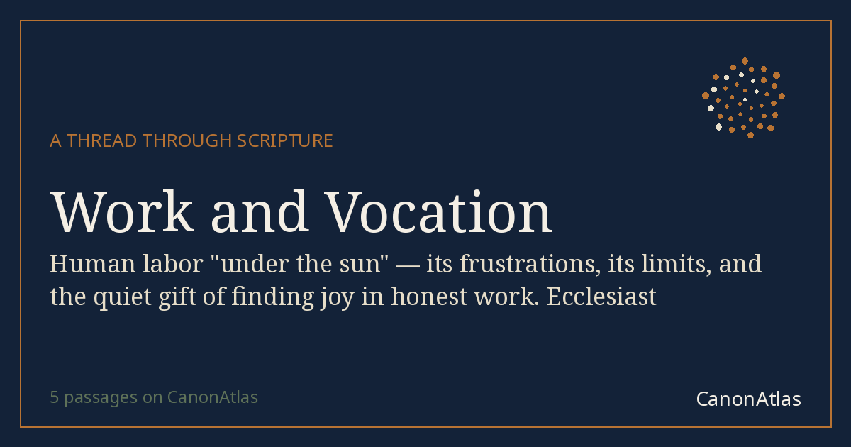 Work and Vocation — CanonAtlas